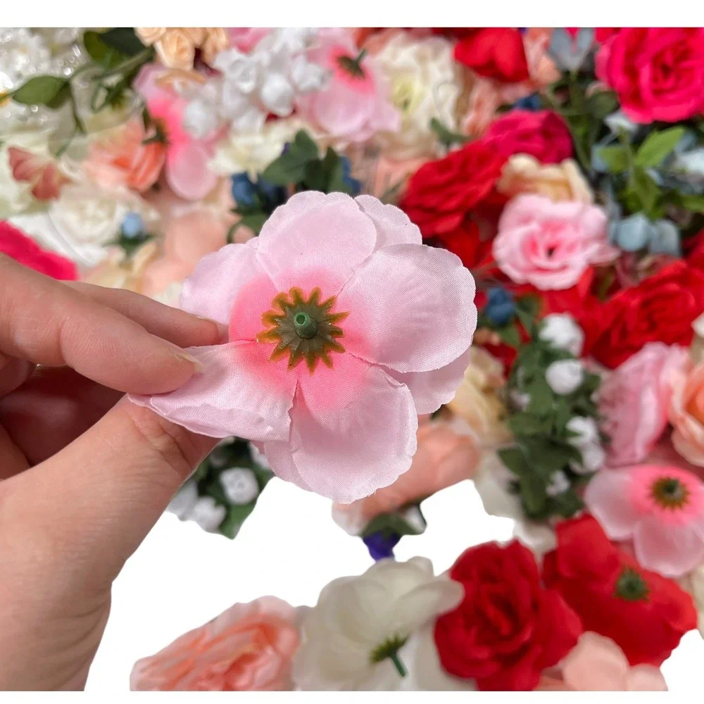LAREGE Multicolor Artificial Flower Lot Blooms Faux Roses Craft Decor Boho